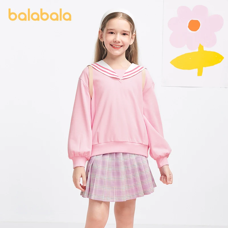 

Balabala Toddler 2023 Girl Suit Long-Sleeved Suit Autumn Fashion Two-Piece Comfortable Sweet Suit