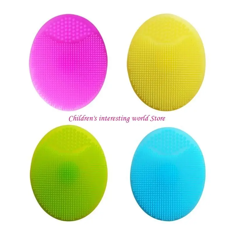 

Silicone Baby Bath Brush Silicone Baby Sensory Brush Silicone Shower Skin Massage Brush for Baby Body Hair Washer 425F
