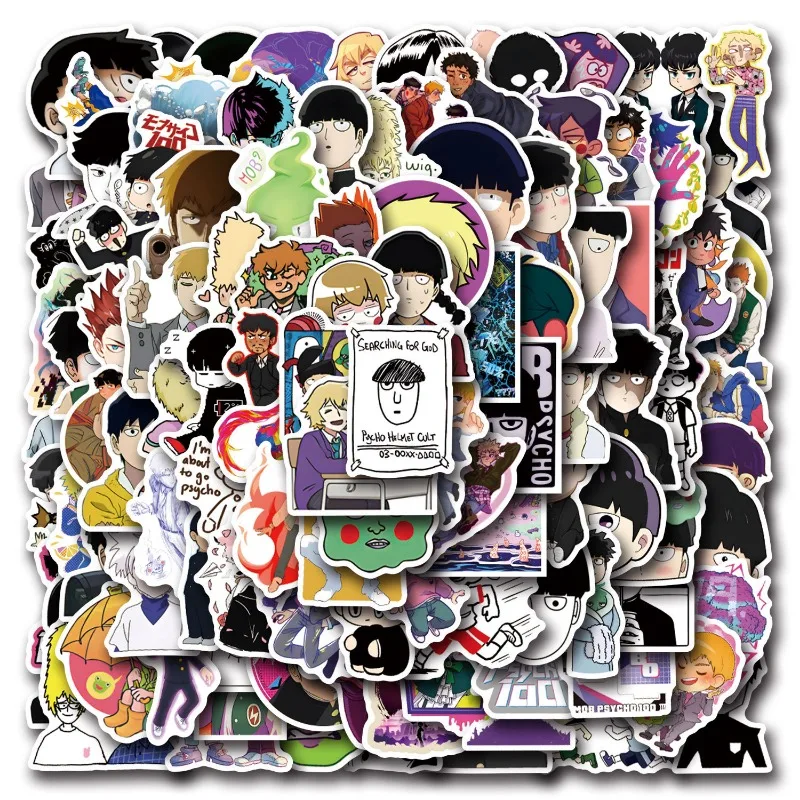 110/55/30PCS Kageyama Shigeo Reigen Arataka Dimple Mob Popular Anime Graffiti Decoration Water Cup Notebook Waterproof Sticker