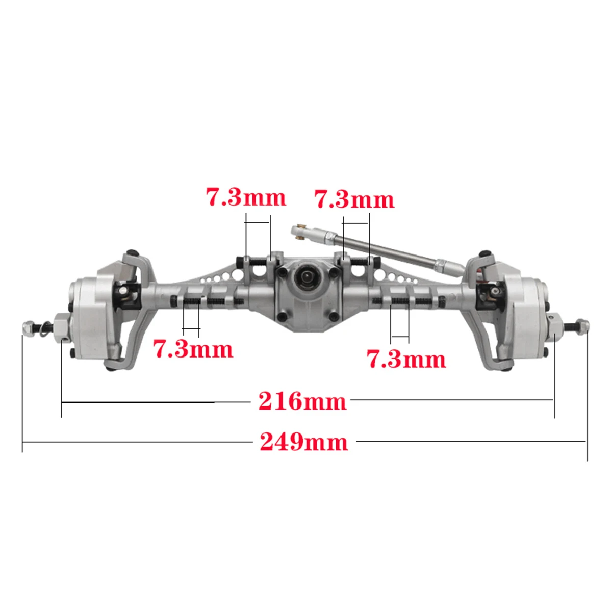 RCGOFOLLOW 1/10 metalowa przednia tylna oś portalowa do osiowego Capra 1.9 UTB AXI03004 Buggy F9 Wraith 90018 RR10 części zamienne