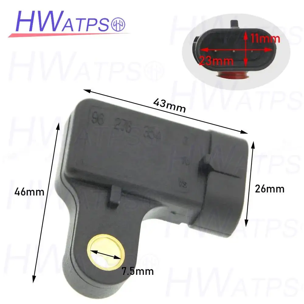 10PCS 96276354 MAP Pressure Sensor For Chevrolet Daewoo Lacetti Lanos Leganza Nubiba Optra Rezzo Tacuma 1.4 1.6 1.8 2.0 25184080