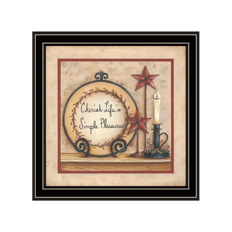 

Simple Pleasures Framed Print Black Frame Ready to Hang