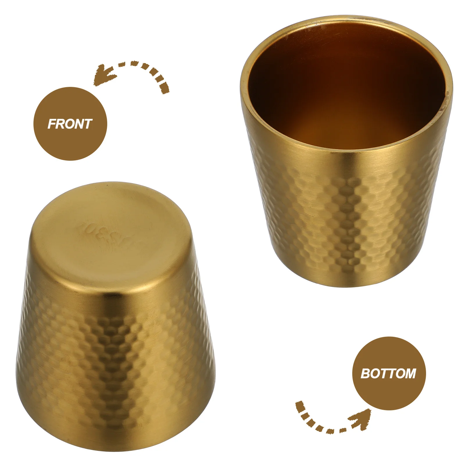 كوب حلاقة 175 مل للرجال وعاء حلاقة من الفولاذ المقاوم للصدأ مع لمسة نهائية محكمية وعاء حلاقة قابل لإعادة الاستخدام لديكور الحمام الحديث