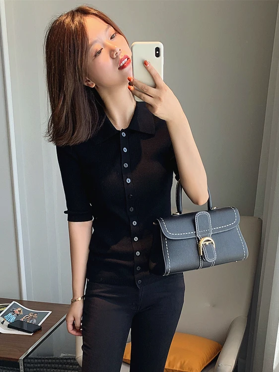 

Свитер из чистой шерсти женский, облегающий, базовый слой, осенне-зимняя нижняя одежда, для носки как одиночный предмет, милый стиль, THOEY CHEN