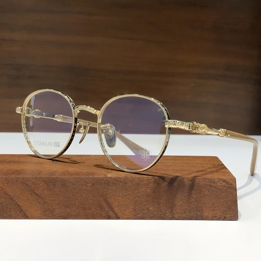 

New Fashionable Men's Myopia Glasses Frame Reading Women's Brand Designer Round Retro Personalized Luxury Prescription Eyeglass