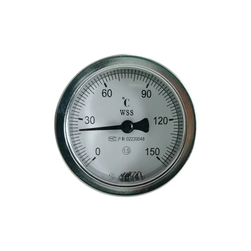 WSS-301 Axial Bimetallic Thermometer -40℃ to 600℃ Industrial Boiler Temperature Measuring Instrument