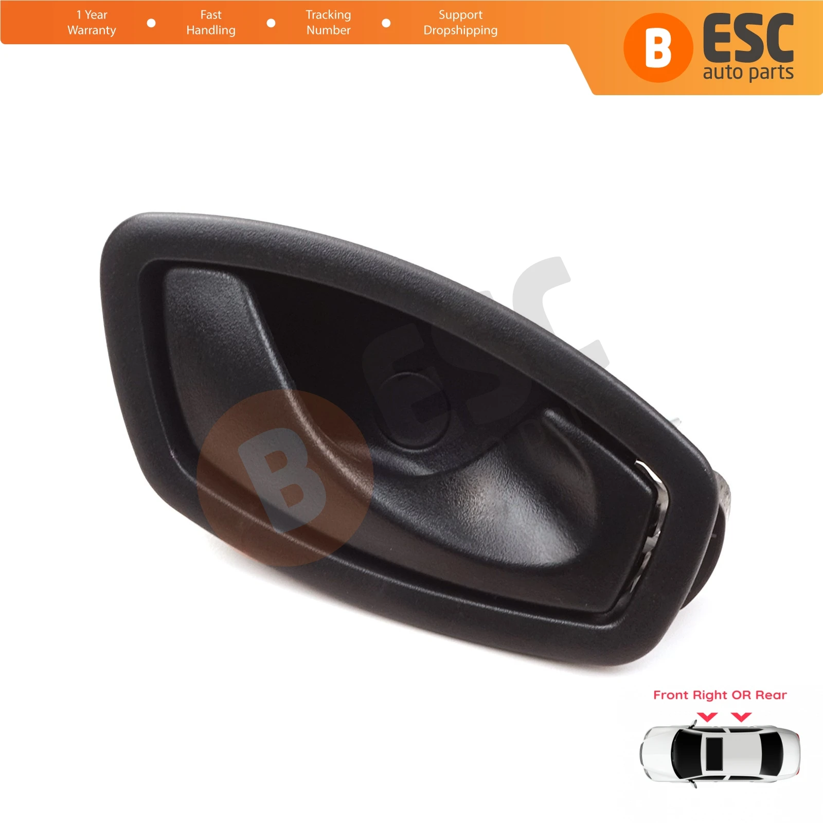 ESC Auto Parts EDP929 Interior Door Handle RIGHT 806710001R BLACK for Renault Fluence Megane MK3 Clio MK4 Captur Fast Shipment