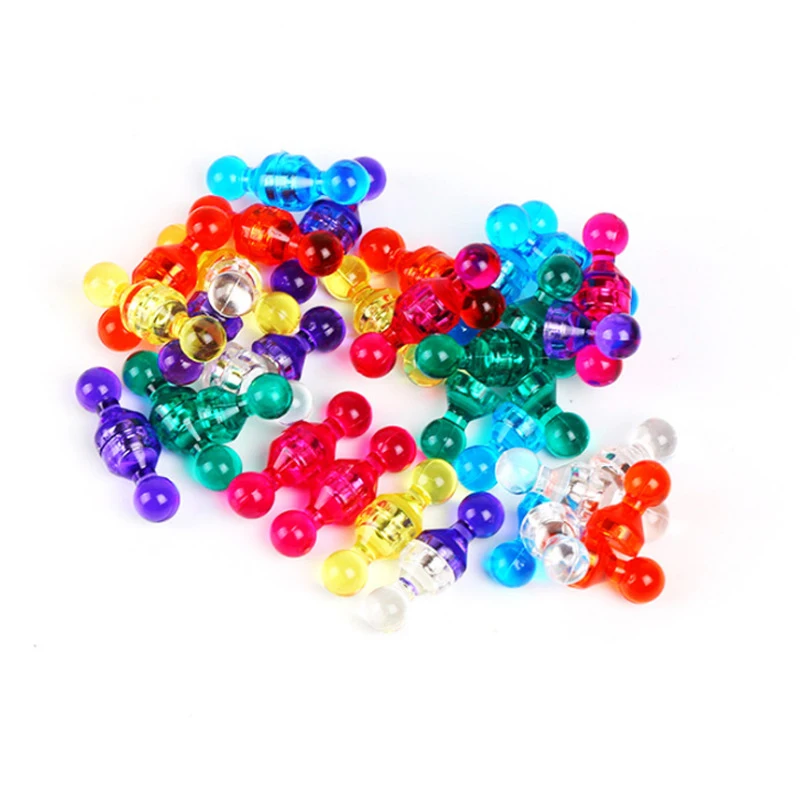 20Pcs Strong Magnets Neodymium Noticeboard Pin Fridge DIY Whiteboard Uses in Office Home Advertising Education Colors