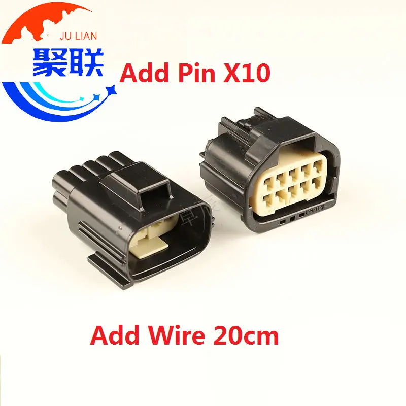 

1Set 10Pin Auto waterproof connector Car radar sensor Wire harness plug 7283-5946-30 7282-5946-30 For Ford Land Rover Volvo