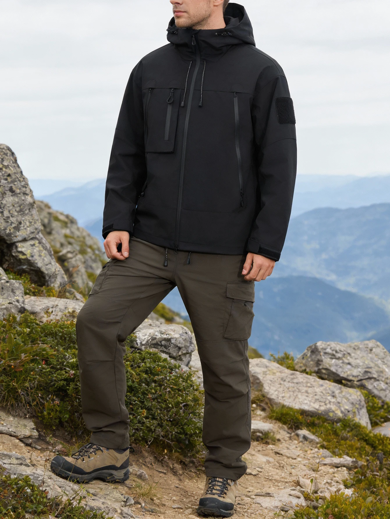 

Мужская водонепроницаемая ветровка, легкая внешняя куртка с капюшоном, уличный плащ, походная ветрозащитная куртка, уличные куртки для скалолазания