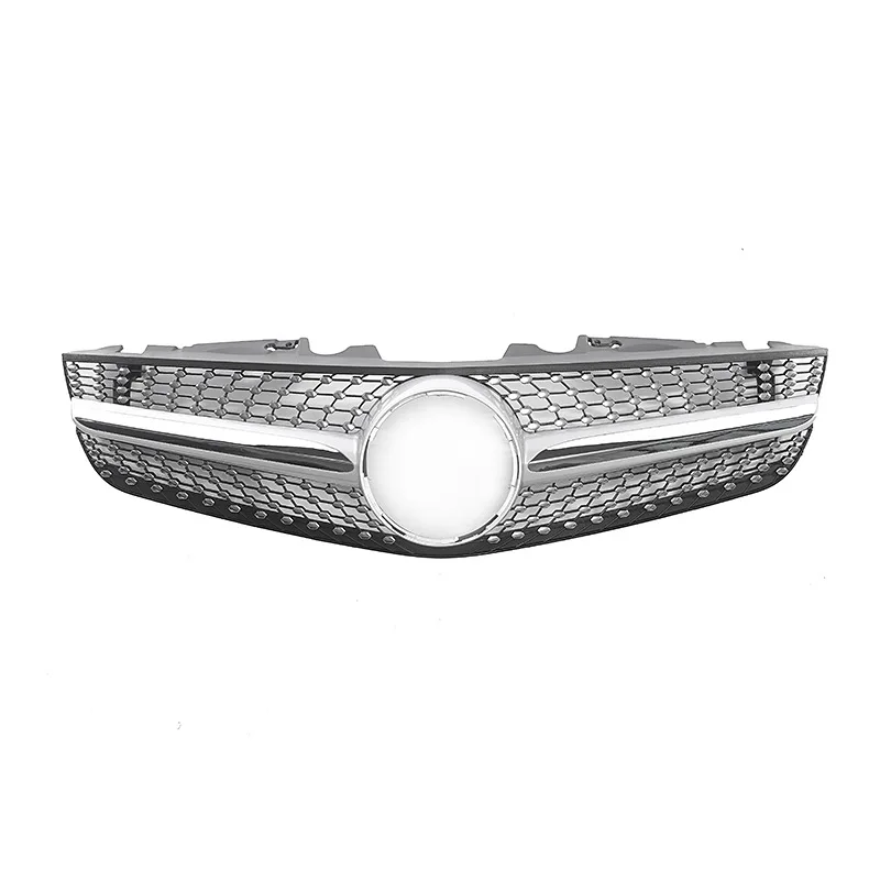 Car Front Grille Grill Upper Bumper Hood Diamond Grid For Mercedes-Benz R230 SL Class SL500 SL550 SL63 2009-2012 replacement