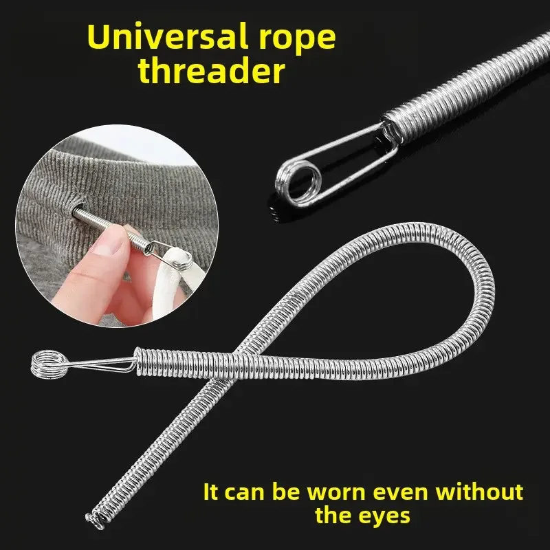 1/50Pcs Spring Drawstring Threader Clip Rope Threading Tool Bendable Drawstring Thread Multi Functional DIY Sewing Accessories - Image 5
