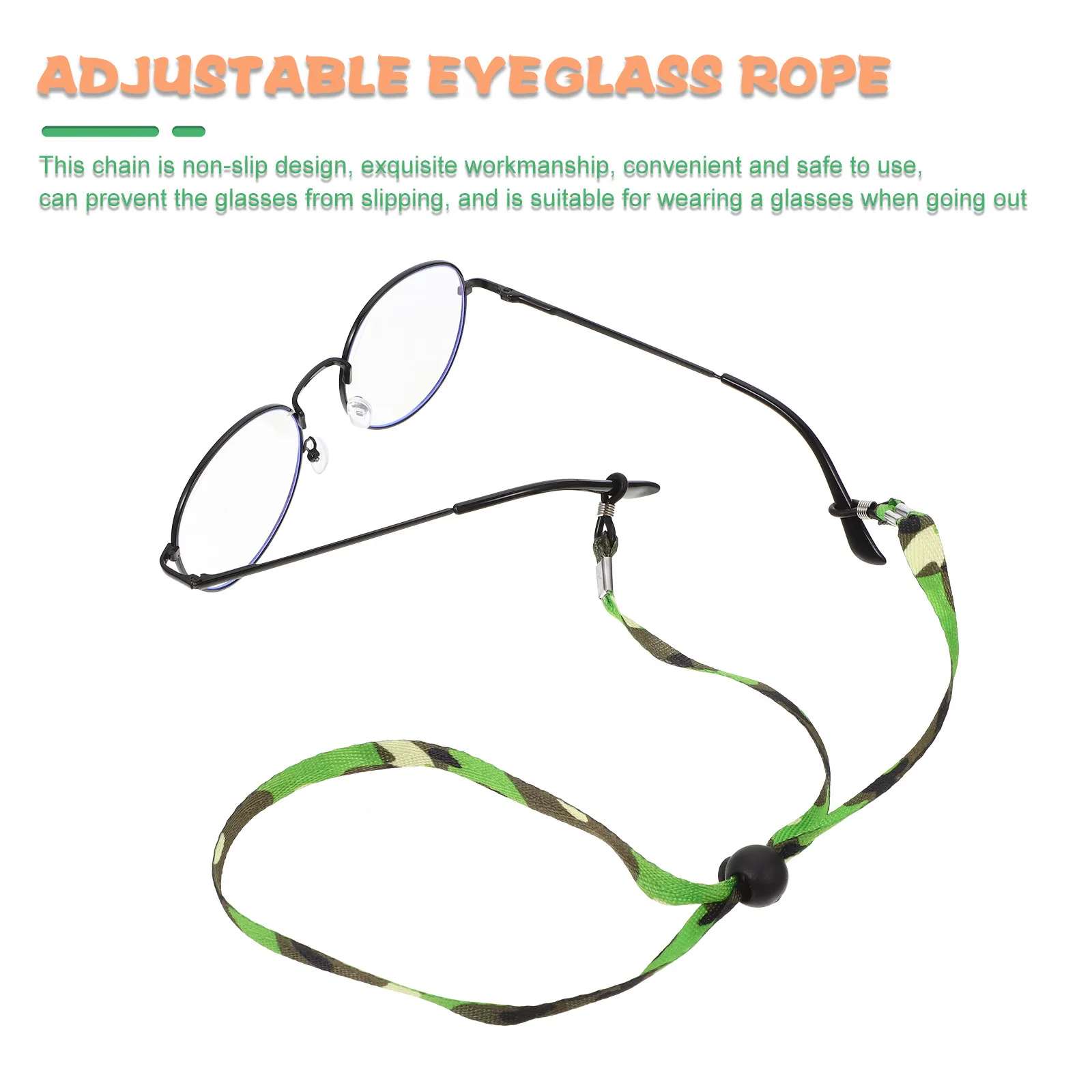 4Pcs Tear-Resistant Polyester Glasses Lanyard Adjustable Length Anti-Lost Sunglasses Strap Portable Eyewear Rope Fashion
