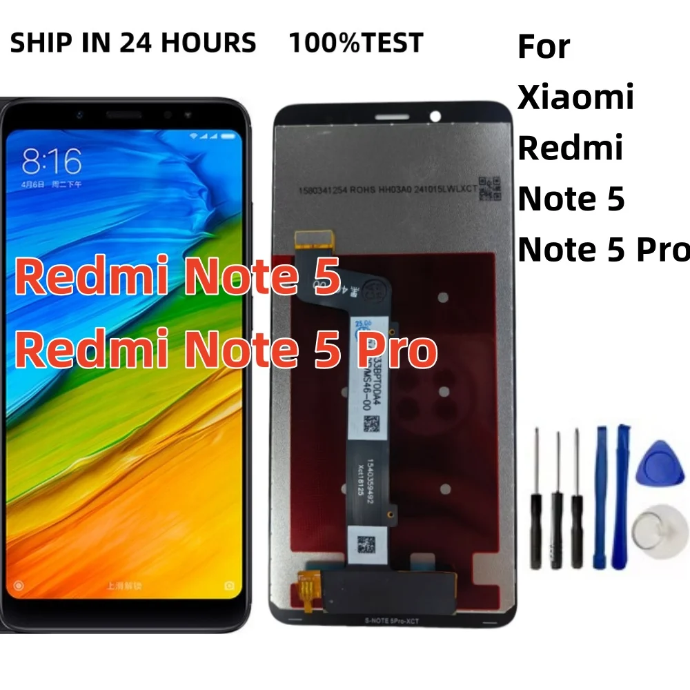 НОВЫЙ ЖК-дисплей для Xiaomi Redmi Note 5 Pro, цифровой сенсорный экран с рамкой для Xiaomi Redmi Note 5, MEI7S MEI7, замена