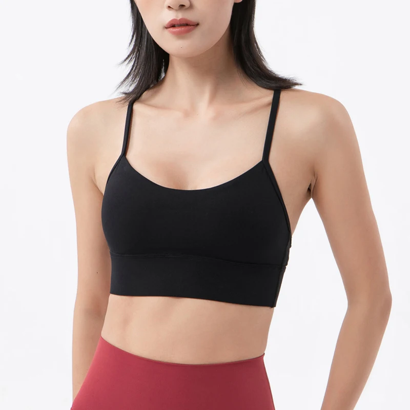 Y-Type Yoga Bra With Padded Workout Running Gym Bra Women Naked-feel Fabric Plain Beautiful Back Sports Bra Fitness Crop Top image 5