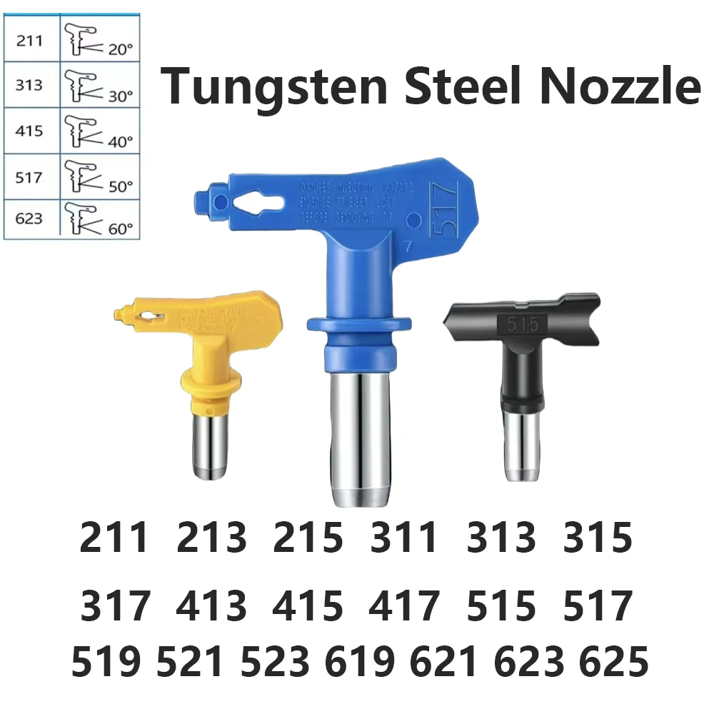 Black Blue Red Reversible Tungsten Steel Coating Nozzles Various Spraying Purposes Household Gardening Tools Coating Nozzles