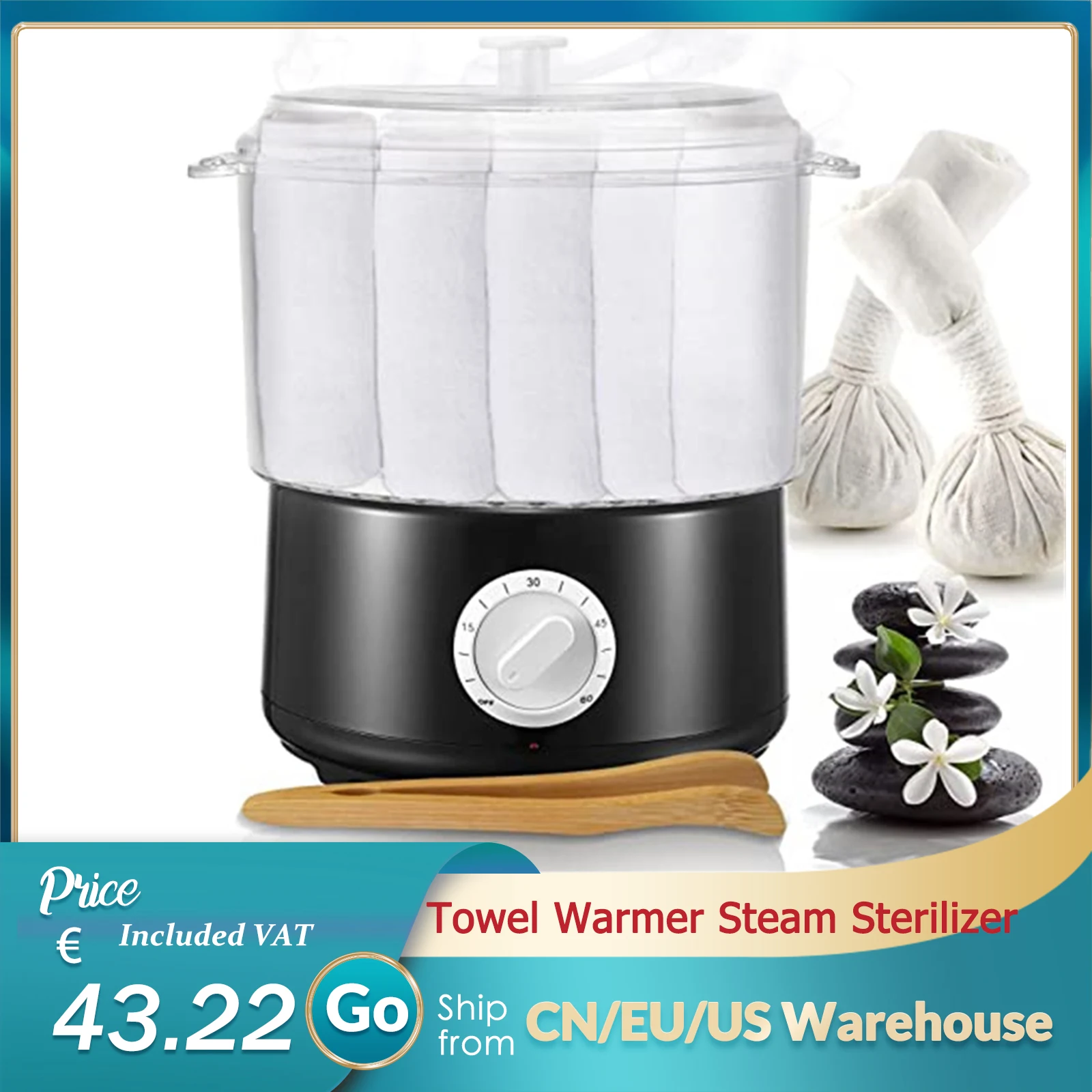 Towel Steamer Spa Facial Skin Moisturizing Tool Electric Steam Steriliser Fast Heating Towel Warmer Spa Facials Shaving Barber