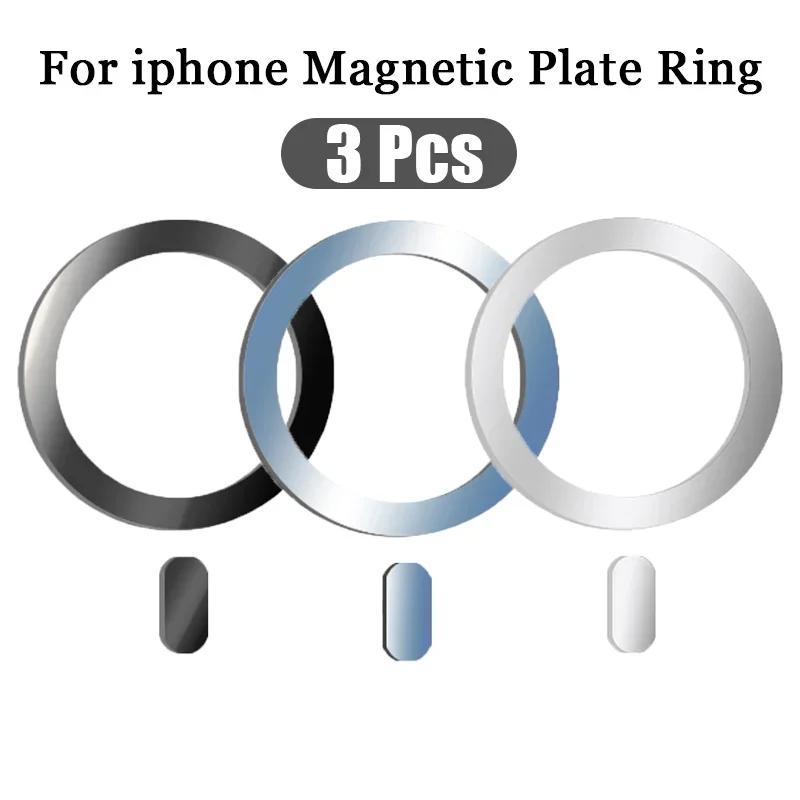 For Apple Magnetic Adapter Sticker Ring For Magsafe Wireless Charging Accessories for iPhone 14/13/12 Pro Max Steel Ring