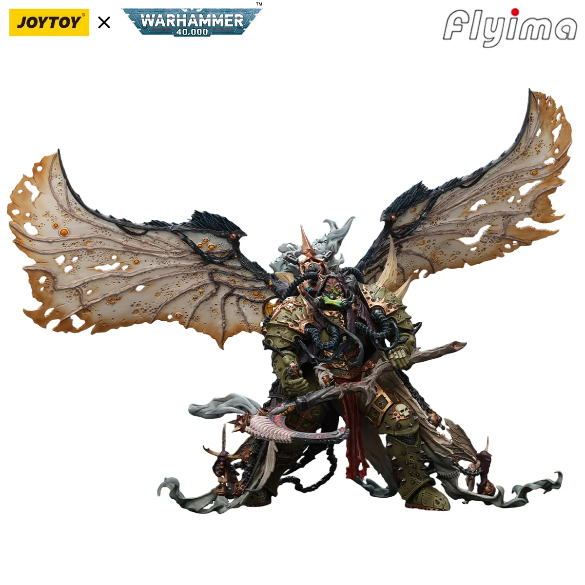 [Pre-order]JOYTOY Warhammer 40,000 1/18 Action Figure Mortarion， Daemon Primarch of Nurgle Model