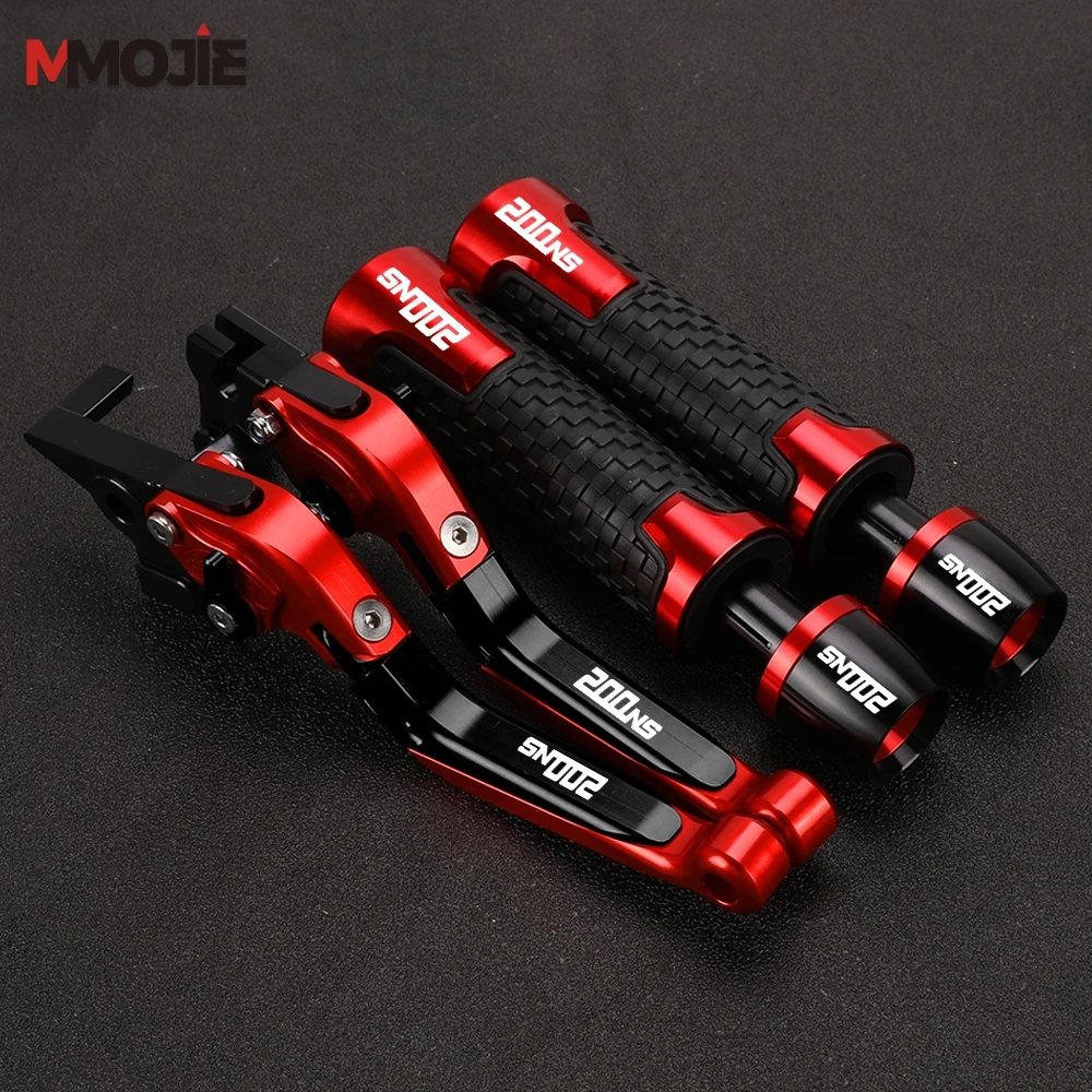 ل Bajaj PulsaR 200NS جميع السنوات طوي دواسة فرامل عتلات دراجة نارية 7/8 ''22 مللي متر المقود مقبض القبضات ينتهي #2