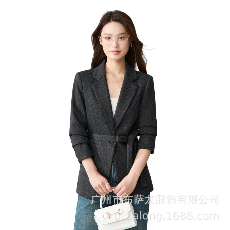 2025New élégant mode costume décontracté femmes haut à manches longues professionnel petit Blazer formel femmes unique veste Workwear25612