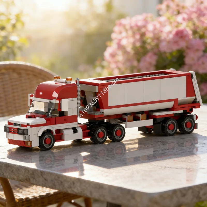 

454pcs MOC City Construction Truck Dumptrailer Model Building Blocks Toy DIY Creative Idea Education Christmas Gifts Brick