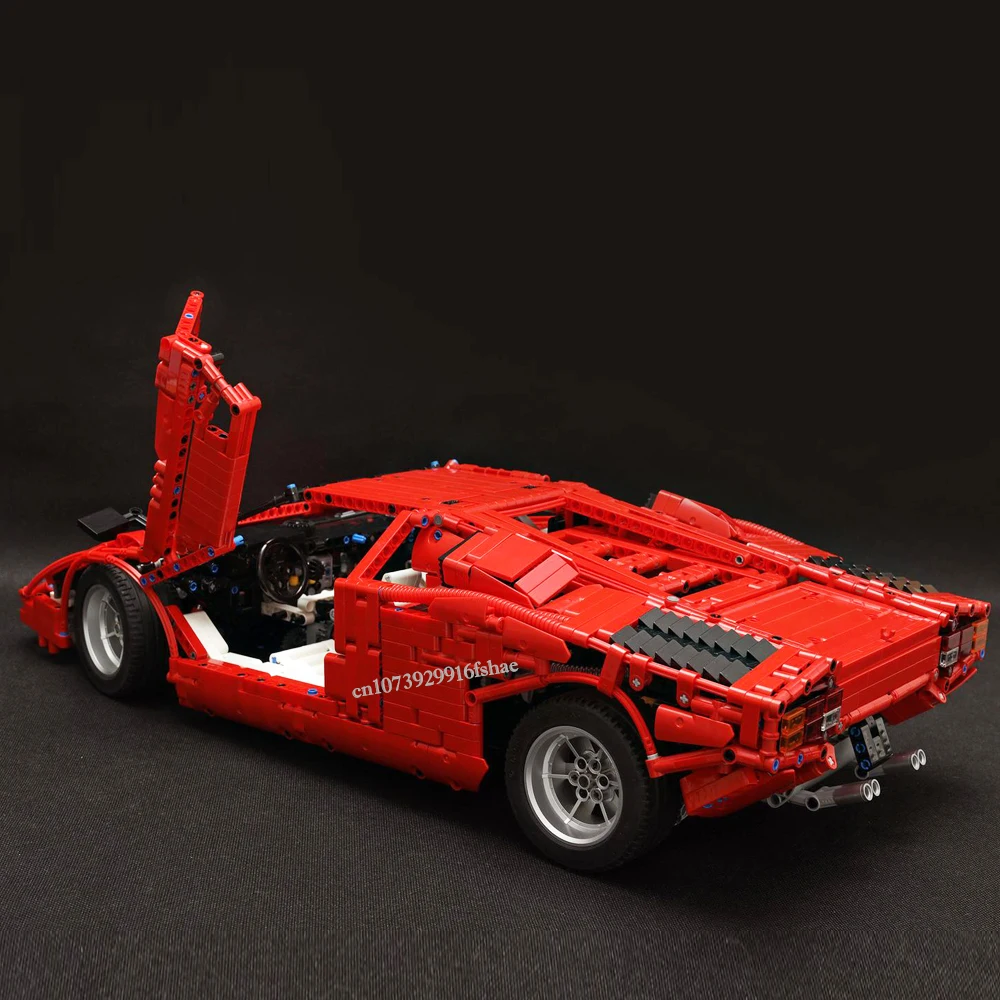 3167PCS 1:7 red 1974 Countach LP400 classic retro supercar static version racing creative ideas ChildrenToy Gift technologyBlock