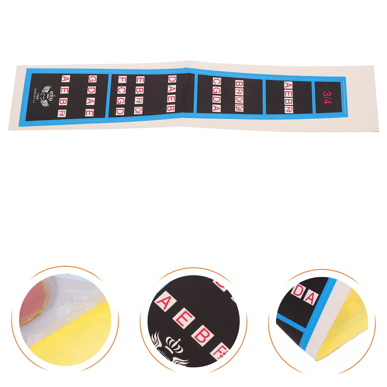 

3/4 Size Violin Fretboard Stickers Durable Removable Finger Guide Labels For Beginners Violin Fingerboard Sticker Fret Label