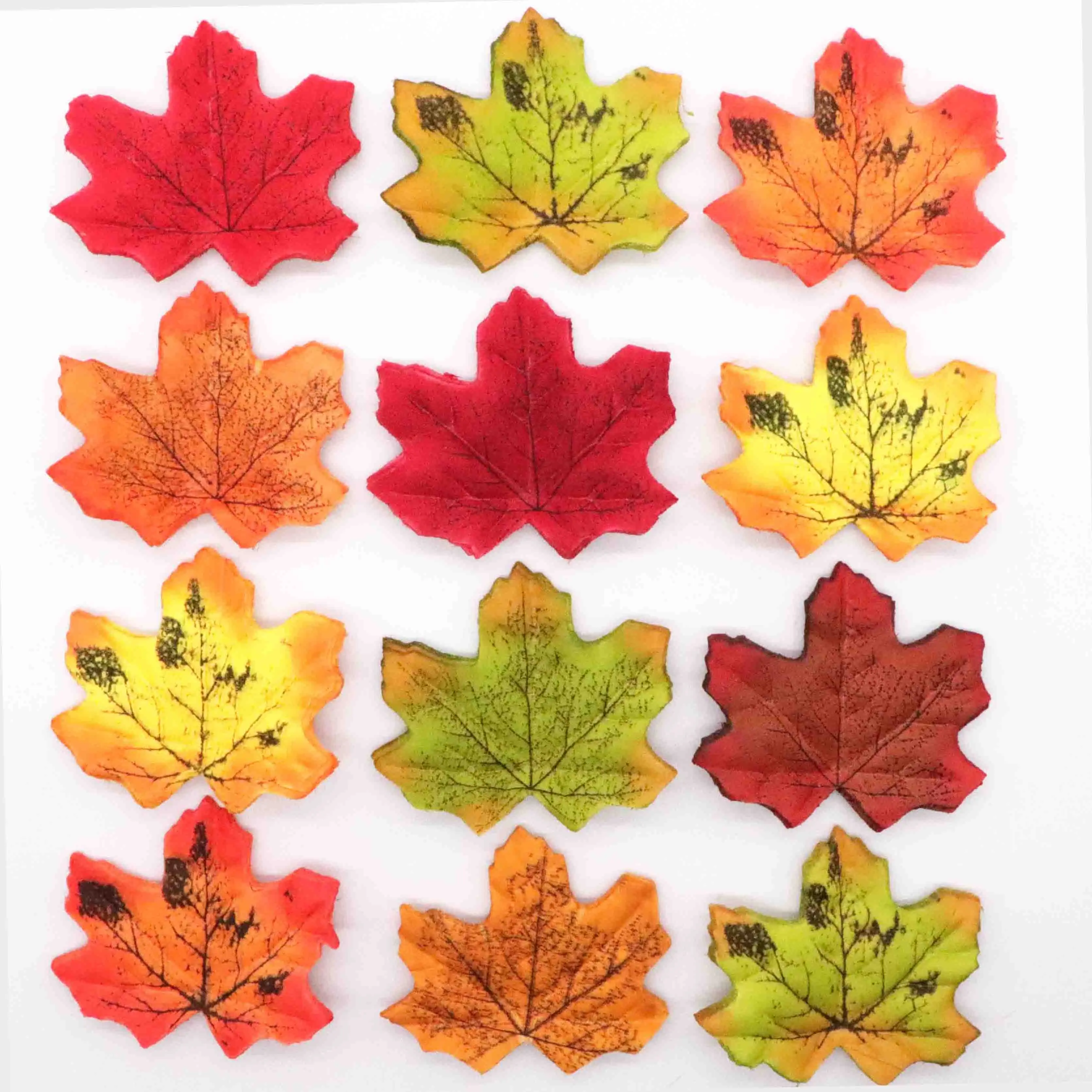 Top Sale Orange/Green/Yellow 50pcs/set Artificial Maple Leaf Garland Silk Autumn Fall Leaves for Wedding Garden Decor