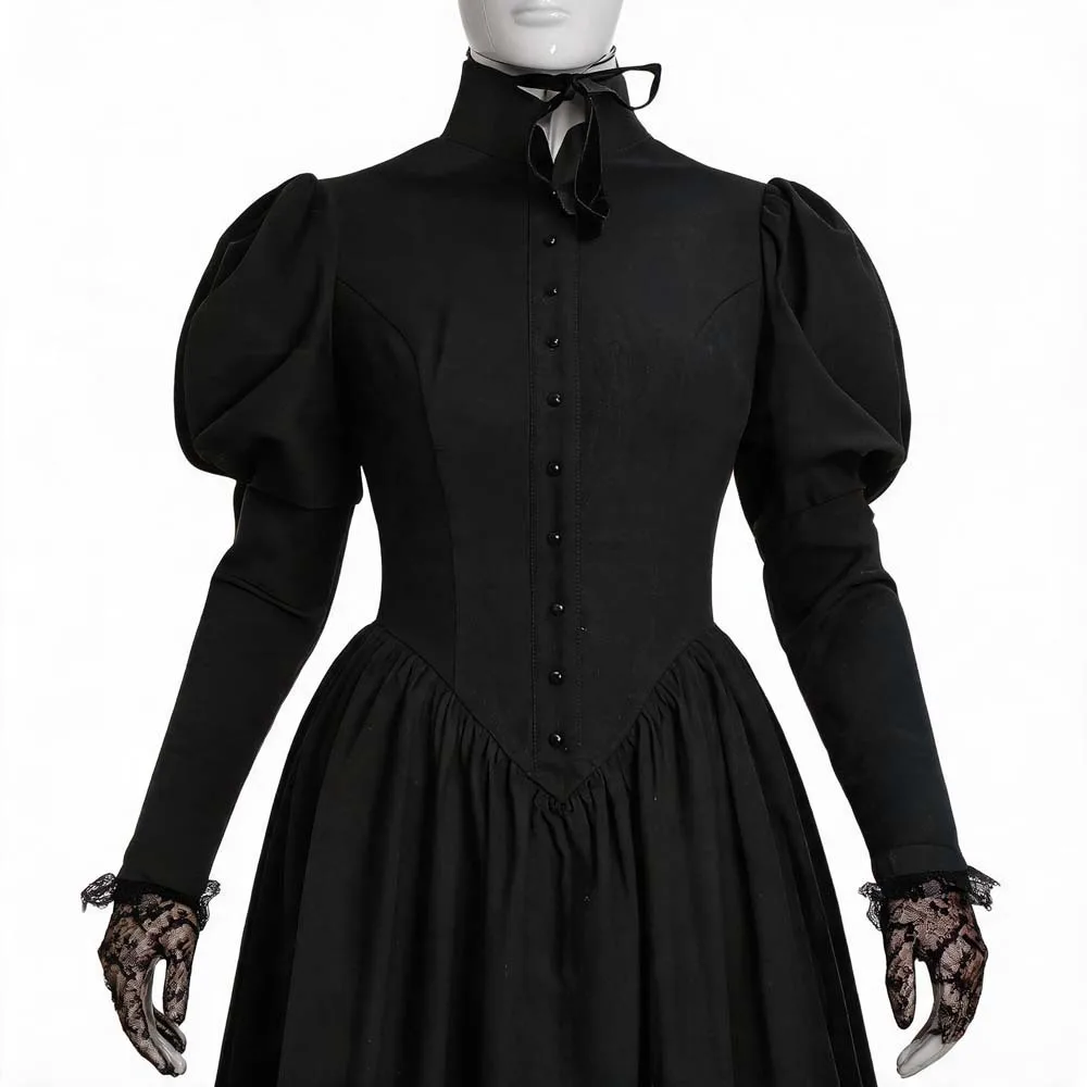 Gothic  Cosplay Long Dress Halloween Dark Witch Theme Formal Gown New Arrival Elegant Dark Style Women's Costume