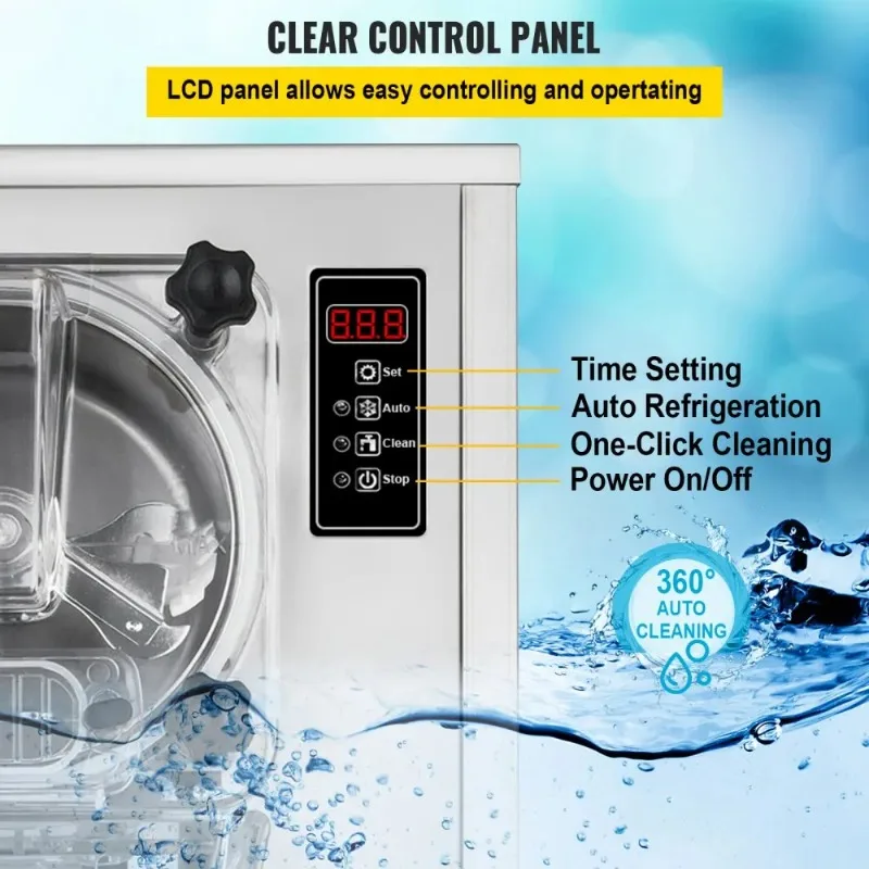 

【Trending】TX Hard Ice Cream Machine 1400W Commercial Ice Cream Machine 16-20L/H Professional Ice Cream Maker Stainless Steel