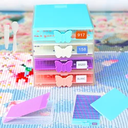 Stackable Diamond Painting Tray Kits With Brush Spoon Drill Plate Diamond Painting Pen Art Beading Plates Cross Stitch Tools