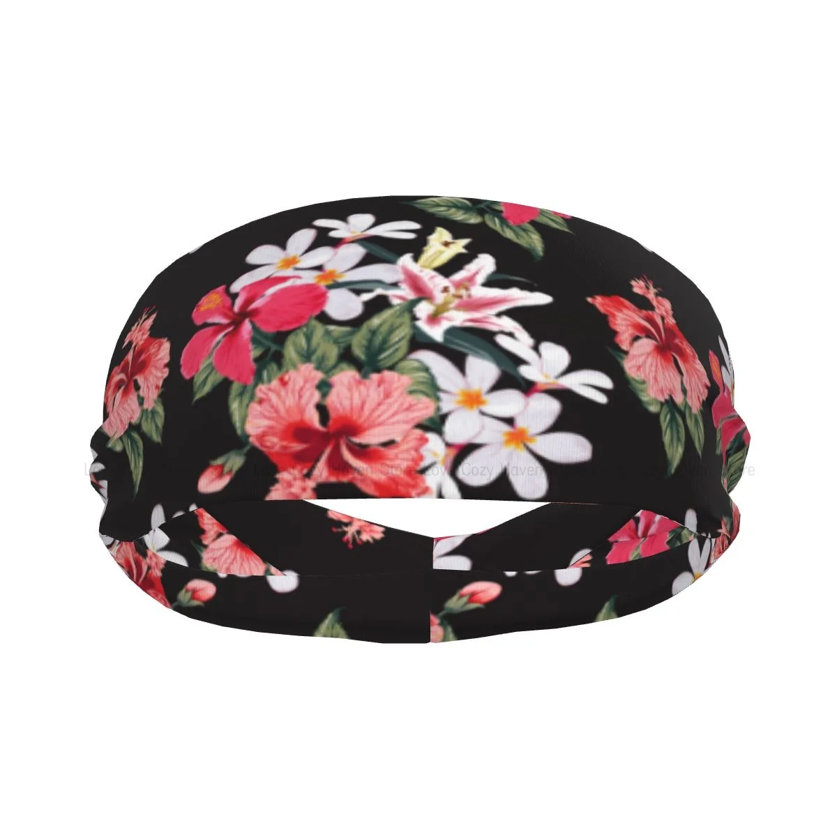 

Пользовательские гавайские цветочные спортивные повязки на голову для женщин и мужчин, эластичная влагоотводящая повязка для спортзала
