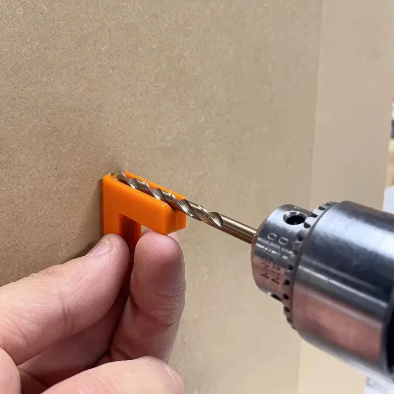 Hole Drilling Guide Rails 3D Printing Simple And Compact Drilling Square Multi Size Auxiliary Tool with V-Groove Fit Design