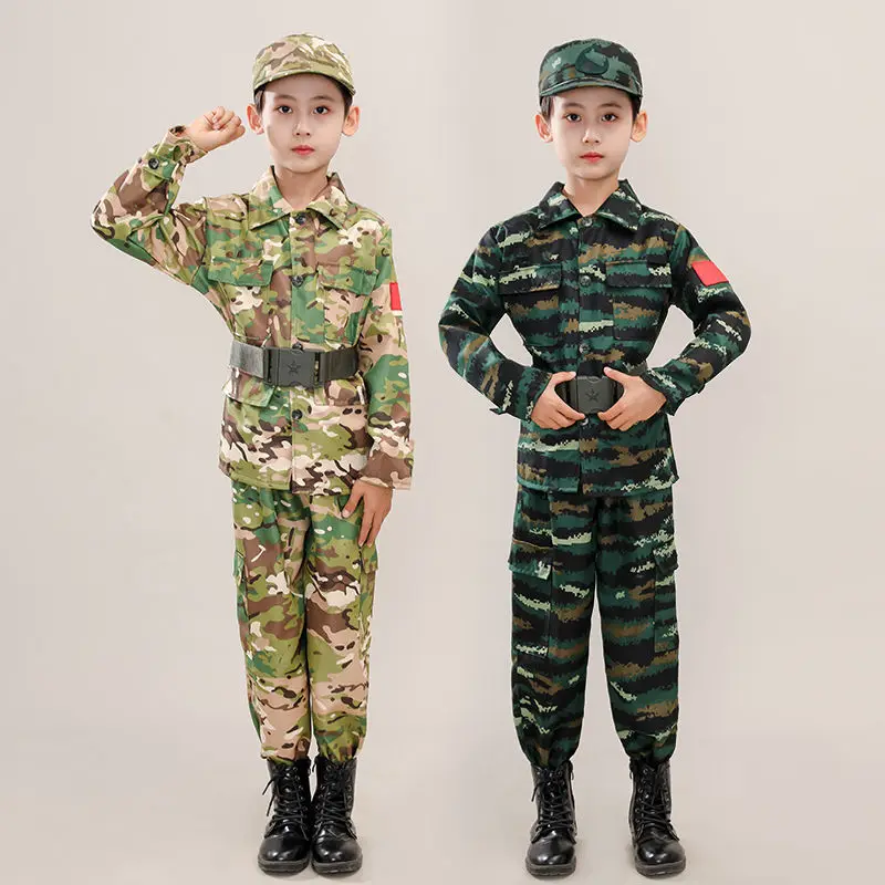 Children's camouflage uniforms,boys' and girls'special forces performance uniforms, outdoor expansion military training uniforms