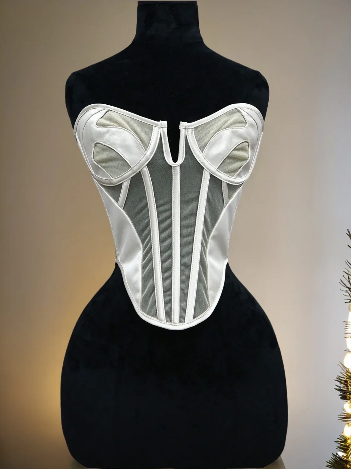 corset-blanc-de-luxe-pour-femmes-lingerie-chaude-a-lacets-sexy-maille-gothique-bustier-amincissant-sans-bretelles-faconnant-la-taille-corsage-d'entrainement