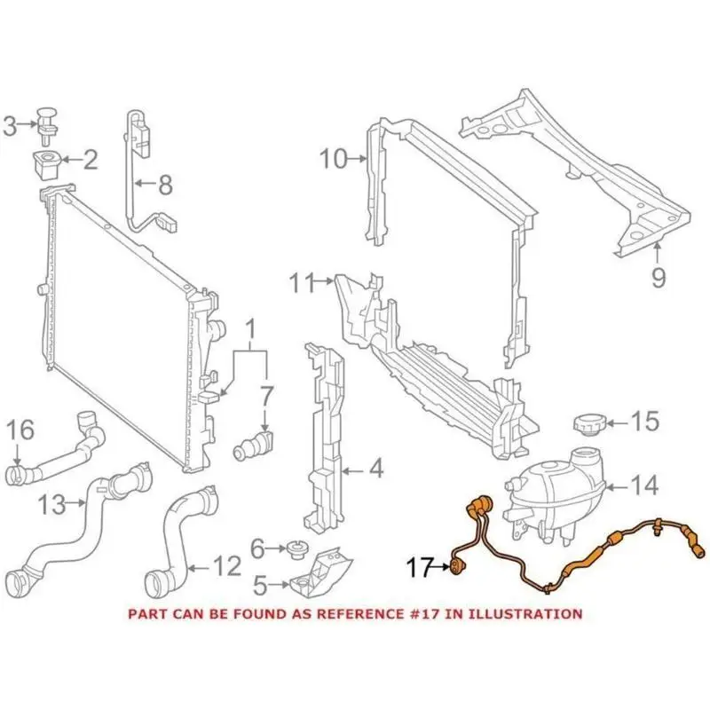 31BC Radiator Hose Anti-freeze Water Pipe Exhaust Pipe Hose for C180 C200 C260 C300 C350 4MATIC 2055012501 Reduce Noise