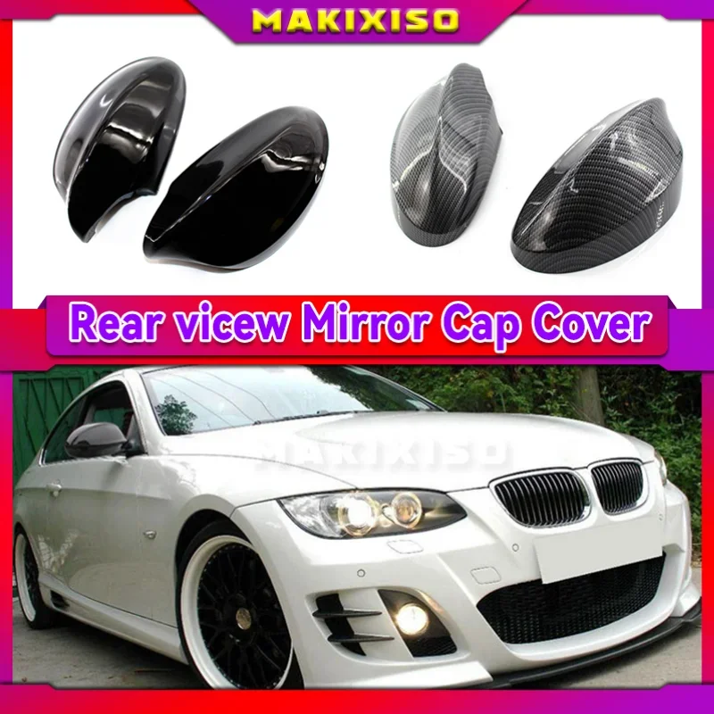 

For BMW 1 3 Series E81 E82 E87 E88 E90 E91 E92 E93 Carbon Fiber Rearview Mirror Cover Caps Car Accessories