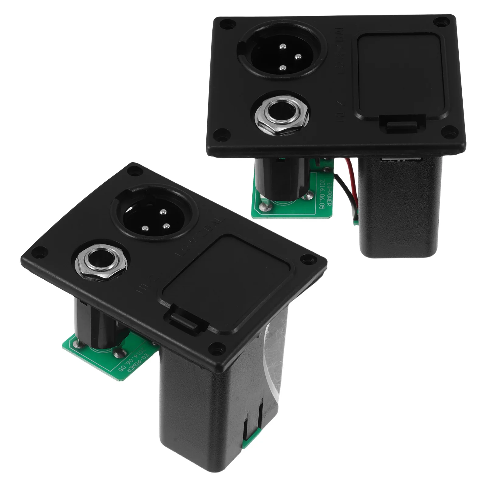 

2Pcs 9V Guitar Bass Pickup Case Cover Box Efficient Power Supply Versatile Connectivity Durable Performance