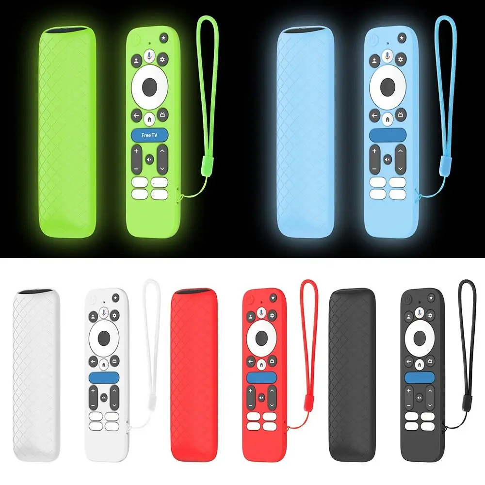 New Silicone Protective Case with Lanyard Protector Soft Shell Shockproof Remote Control Sleeve for onn.GoogleTV Box 4K Pro 2025