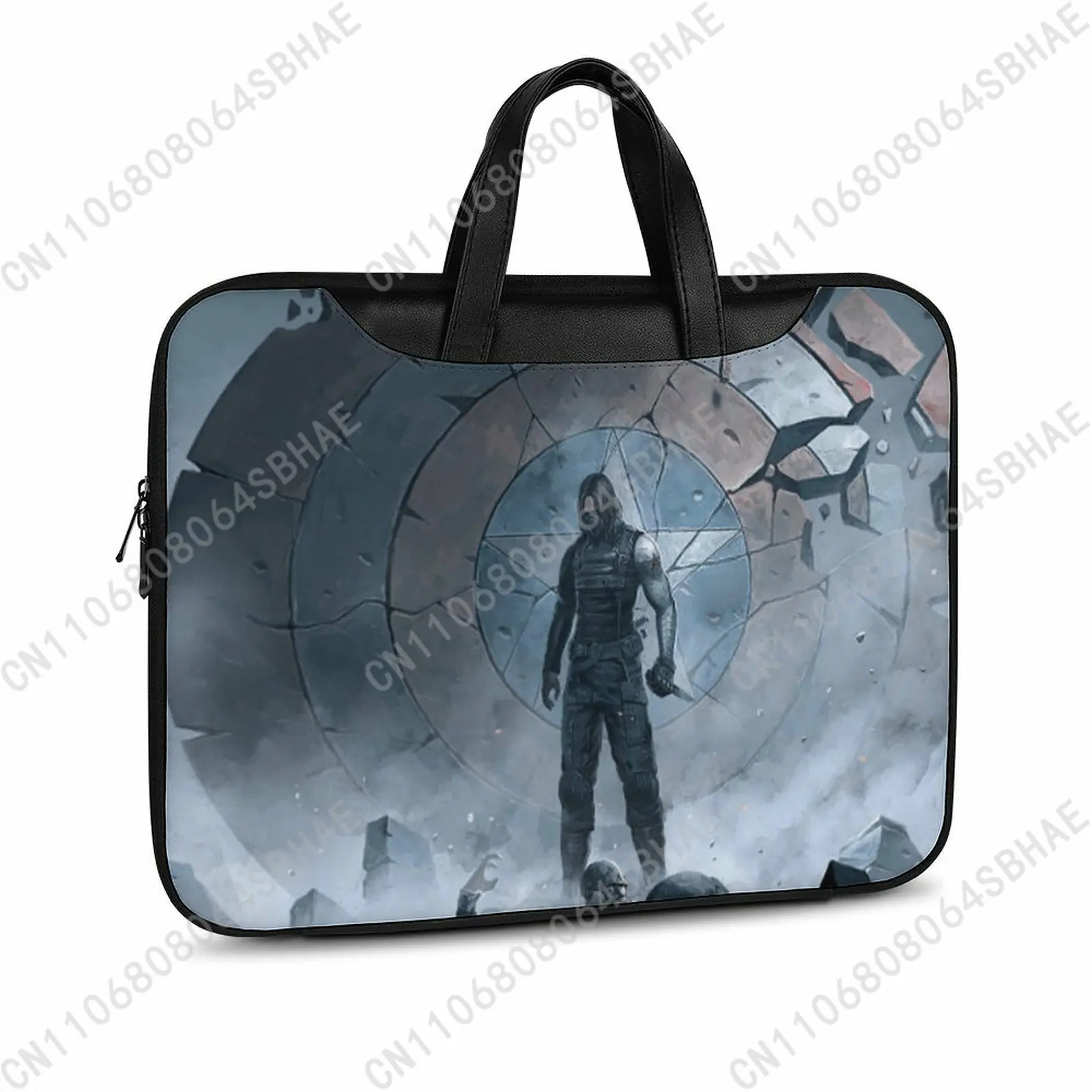 

Marvel Bucky Barnes Custom Leather Briefcase Men Woman Laptop Bag Business Retro Genuine Leather Computer Cosplay