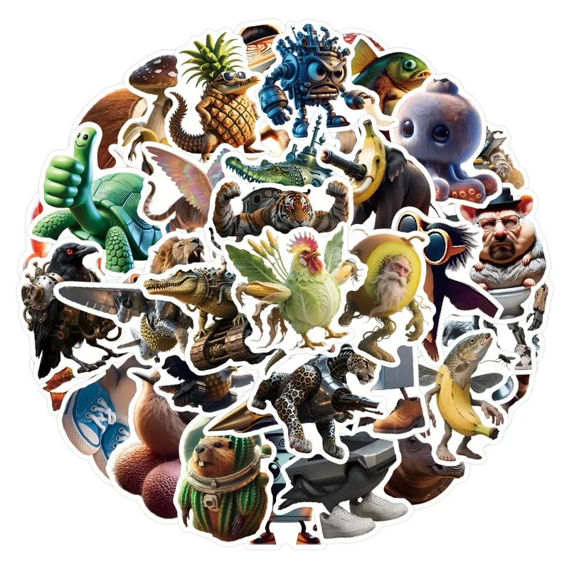 100pcs Cute Cartoon The Classic of Mountains and Seas Creative Personalized Graffiti Decorative Stickers