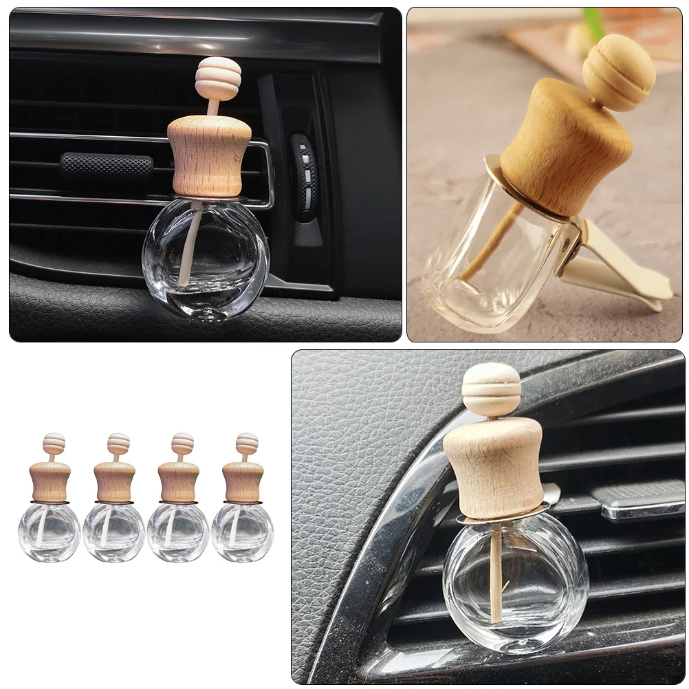 4 Pcs accessori per interni Auto diffusori per bottiglie di profumo per oli essenziali clip per Auto diffusore oli essenziali Vent Glass Outlet