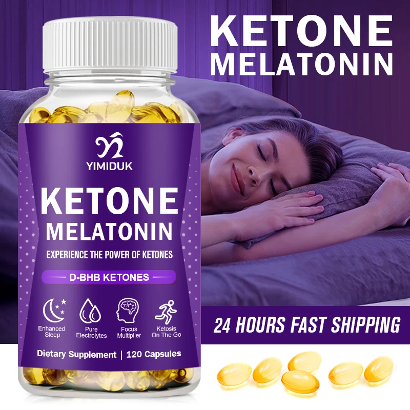 Keto Melatonin Capsule, Support Healthy Sleep Patterns, Night Sleep Support Slimming And Weight Loss, For Both Men & Wom