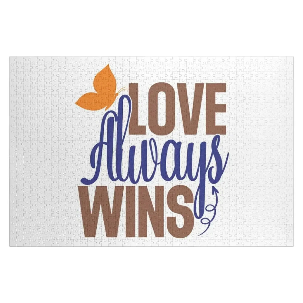 

Love Always Wins Jigsaw Puzzle Custom With Photo Personalize Puzzle