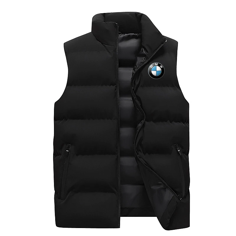 BMW Logo Motorcycle Team Men Vest Coat Autumn Winter Fashion Male Waistcoat 2025 New Casual Men's Clothes Jackets