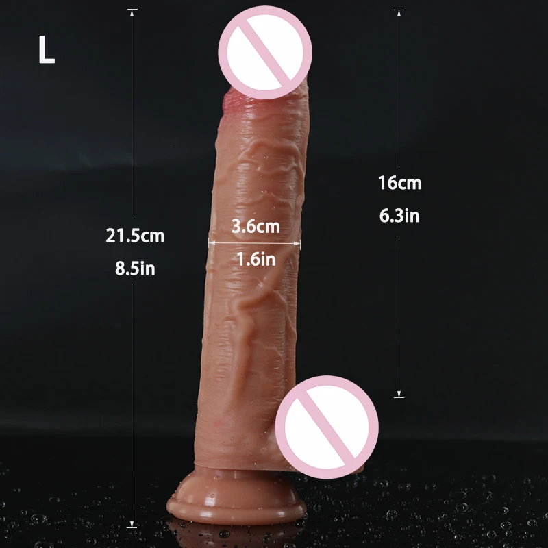 Realistic Fake Long Dick Penis Soft Double Layer Silicone Big Dildos Butt Plug Adult Sex Toys For Woman Men Vagina Anal Massage