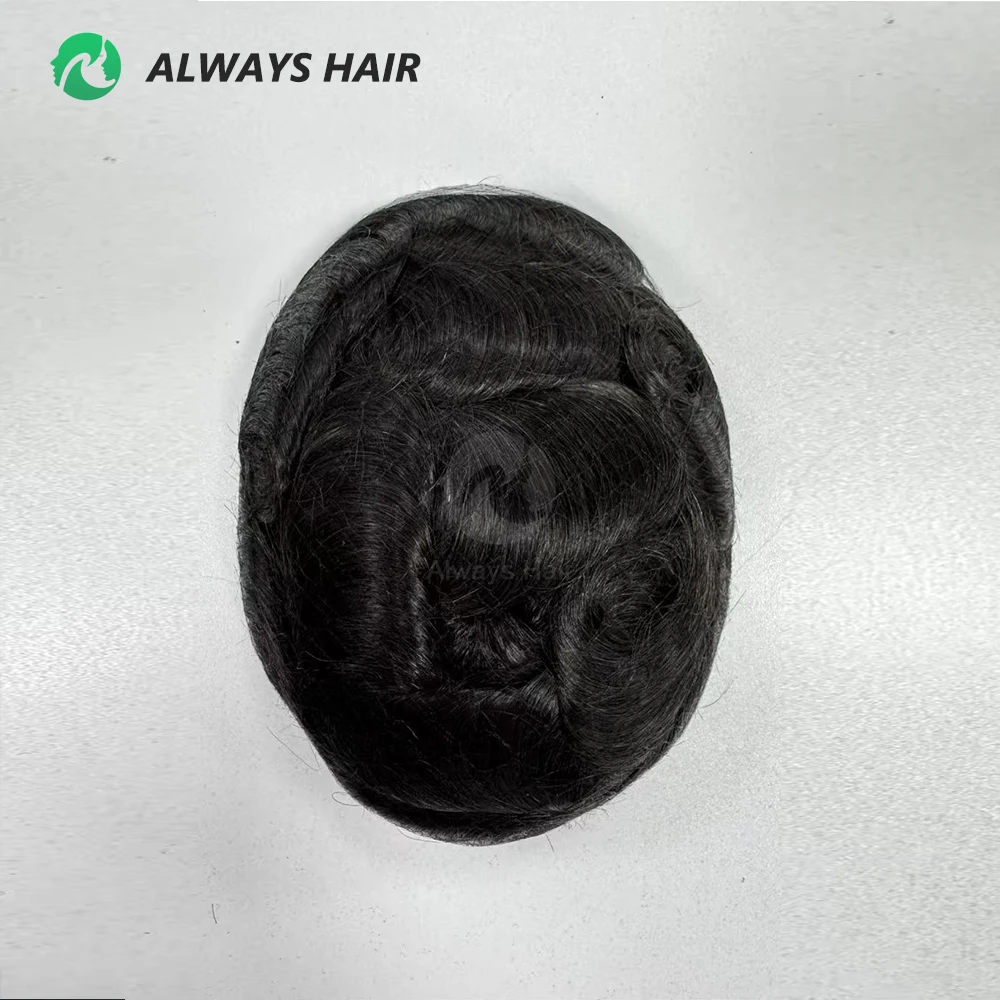 12.5 سنتيمتر x 17.7 سنتيمتر حجم صغير Q6 الشعر المستعار الرجال الشعرية الاصطناعية الشعر 5 بوصة Inian باروكة من شعر طبيعي رجل 5x7"