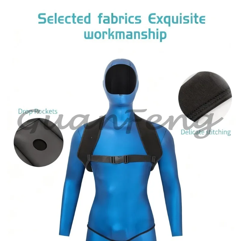 Unisex Diving Weighted Vest, 3/5/8/10/12kg Optional, Comes with Lead Weights for Snorkeling & Diving