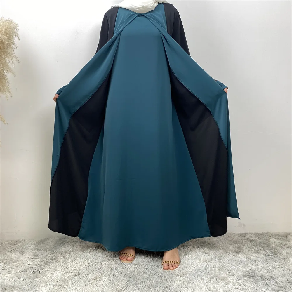 New Design Nida Muslim Abaya Dubai Luxury Woman Dress Veiled Islamic Moroccan Kaftan Black Ramadan Modest Casual Clothing Eid